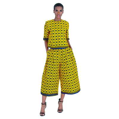 Latest African Kitenge Dress Designs 2 Piece Set Suits Super Print Casual Clothing for Women