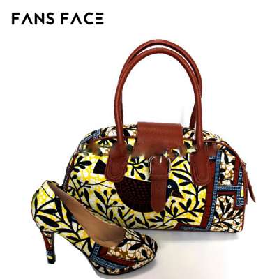 Fancy Colorful Custom Print Matching Shoe And Bag Sets