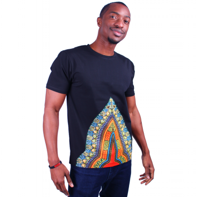 Wholesale 100% cotton African traditional wax print fabric kitenge shirts clothing for men