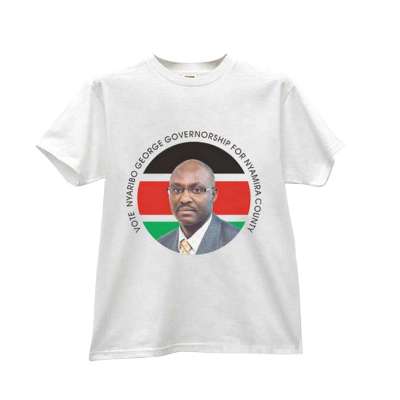 African Print Fabric Election Promotional Items African T-Shirt for Men