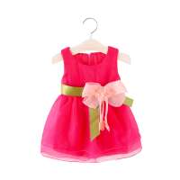 Girl dresses voile organdie one price dress 2020 new arrivals summer sleeveless yellow baby girls dresses kids dress